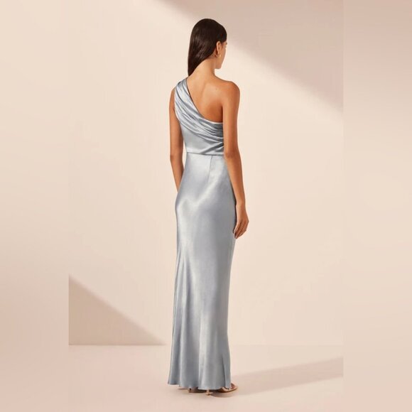 NEW NWT Shona Joy La Lune One Shoulder Maxi Dress Blue Size 8 - Picture 3 of 7